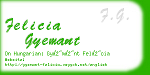 felicia gyemant business card